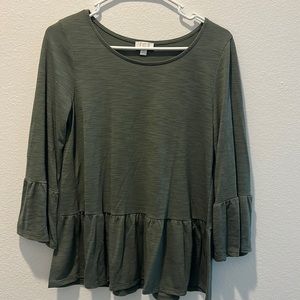 Charming Charlie’s Top with bell sleeves and flowy bottom hem